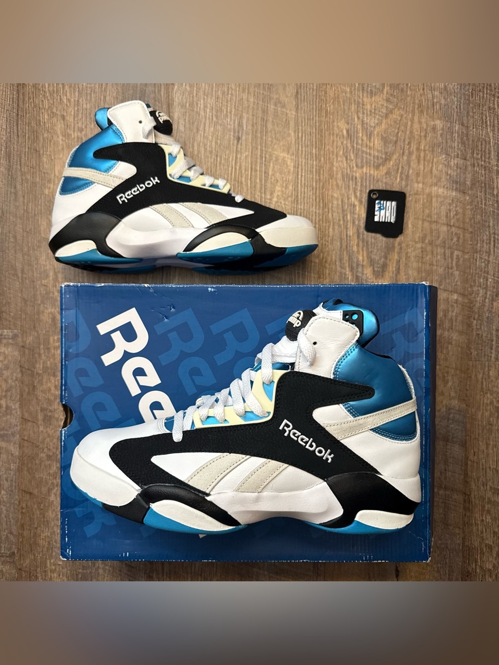 Reebok Shaq Attaq Pump Orlando Magic 2013 White Blue Black Men’s Size 9 Sneakers